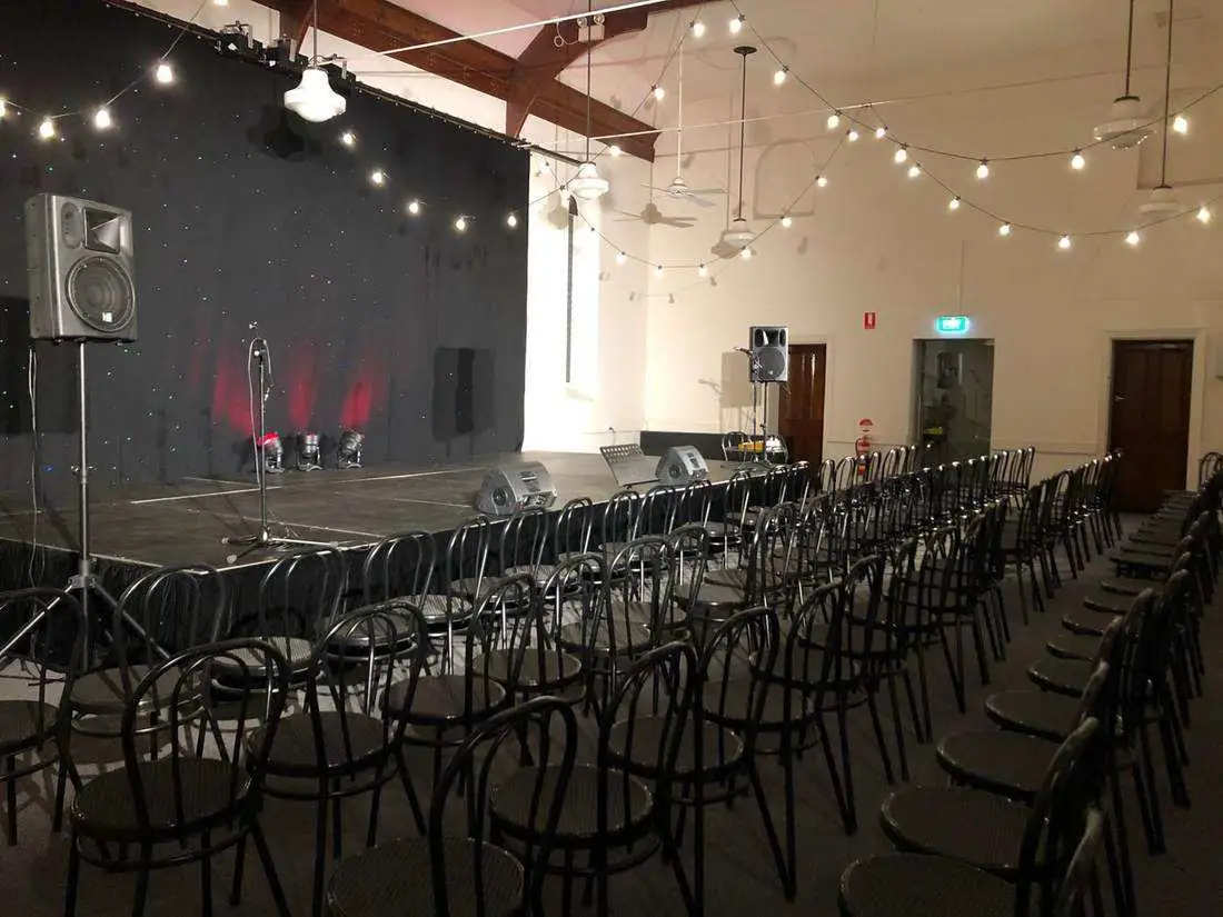 The Chapel set up for a performance